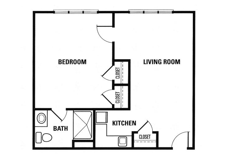 Floor plan: One Bedroom Suite (1)