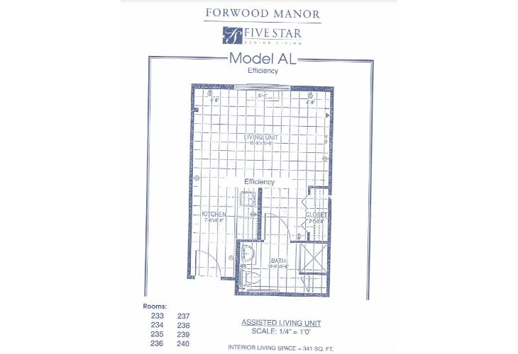 Floor plan: Model AL