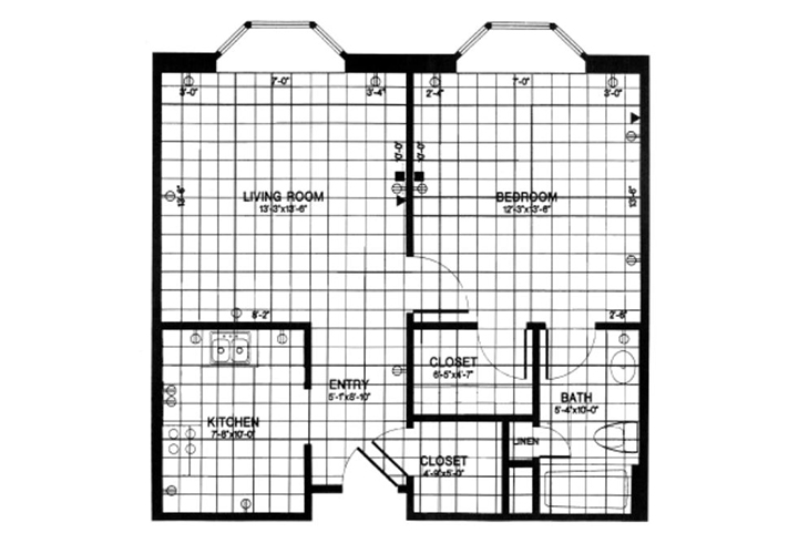 Floor plan: Model M