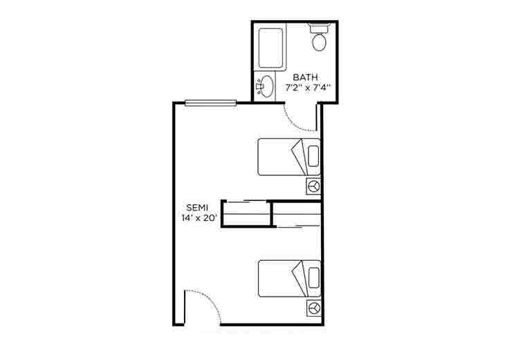 Floor plan: Companion Rooms
