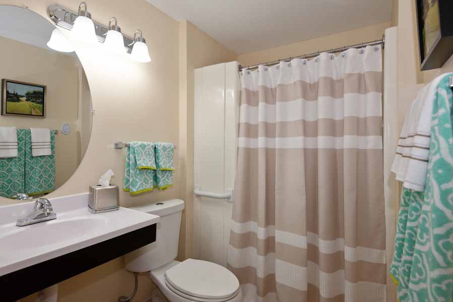 The Gardens of Virginia Beach model apartment bathroom