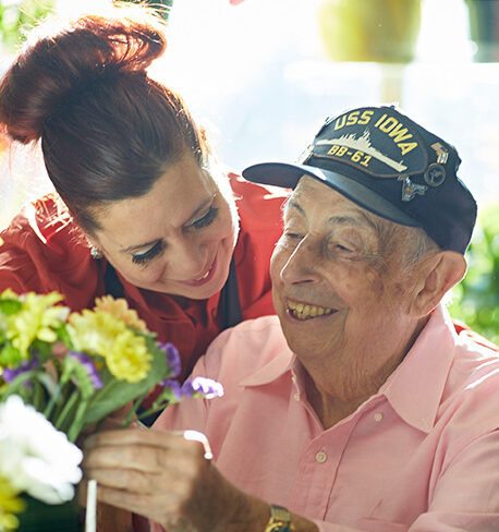 Helping a Senior with Home and Garden Clean Up for Spring