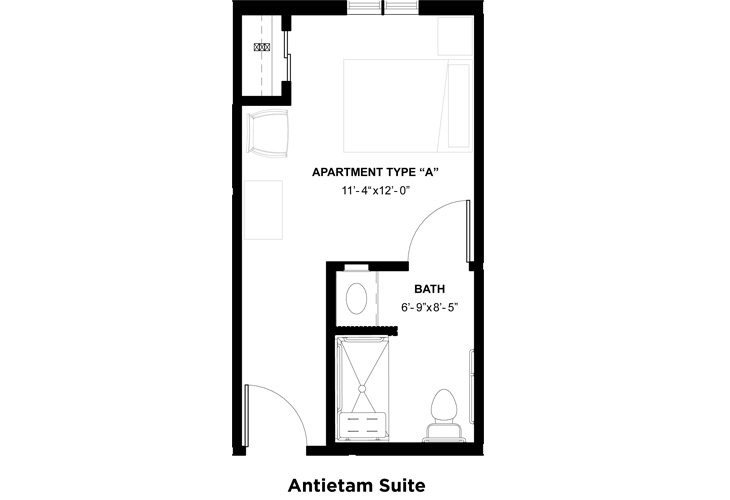 Floor plan: Antietam Suite