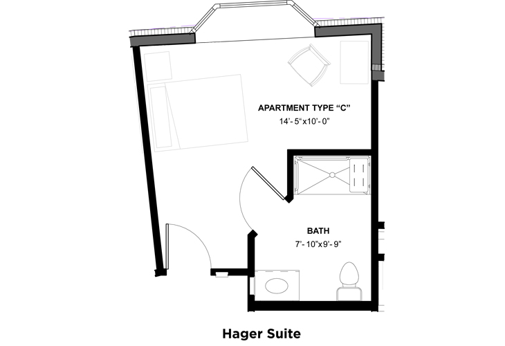 Floor plan: Hager Suite