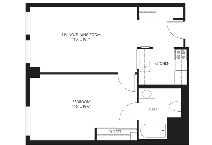 Floor plan: Unit B - SC