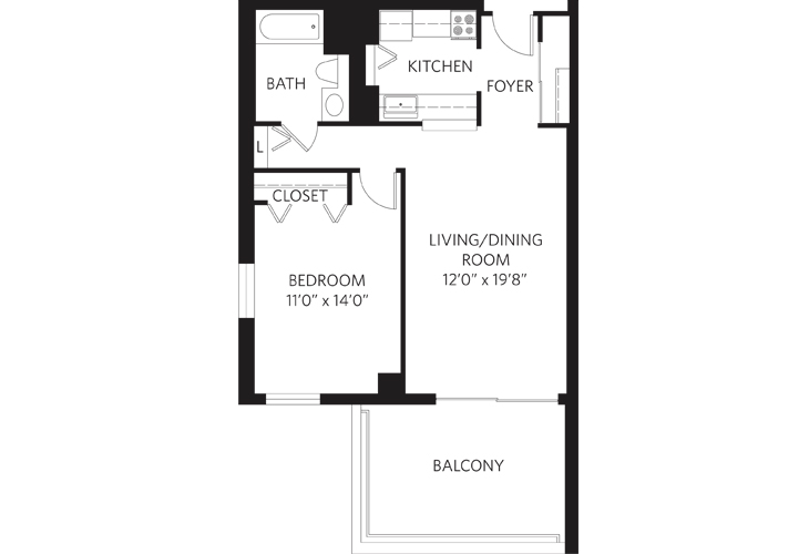 Floor plan: Unit L