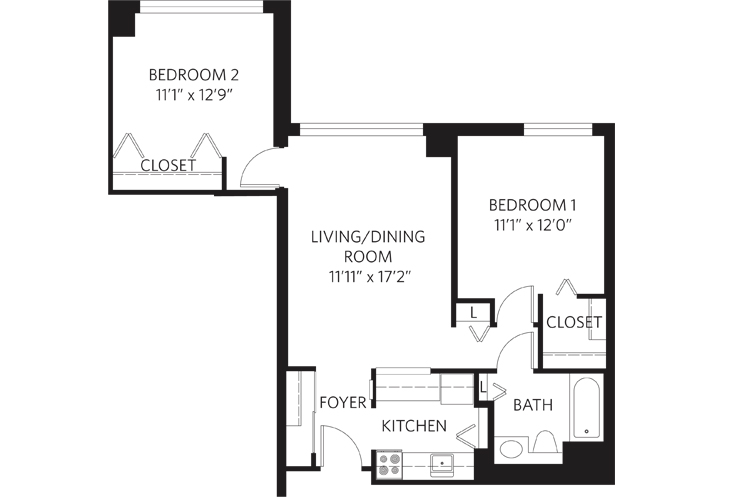 Floor plan: Unit Q