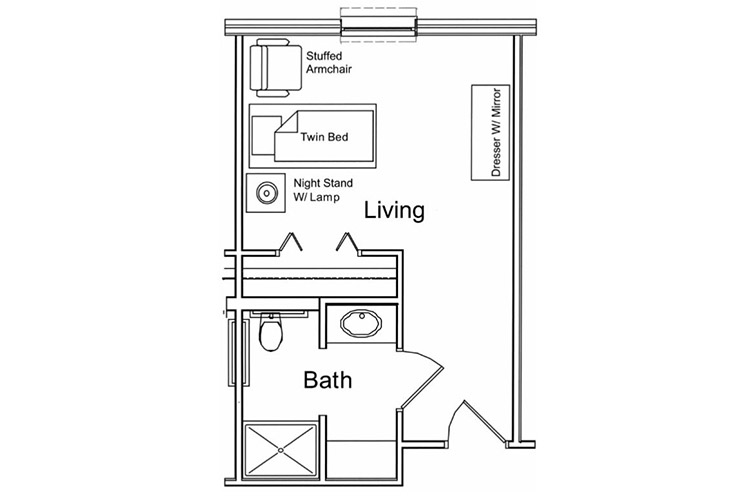 Floor plan: One Bedroom (2)