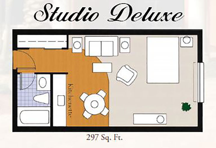 Floor plan: Studio Deluxe