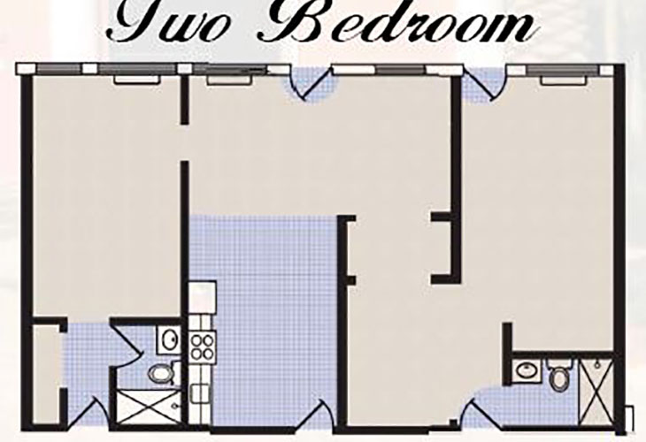 Floor plan: Two Bedroom (1)
