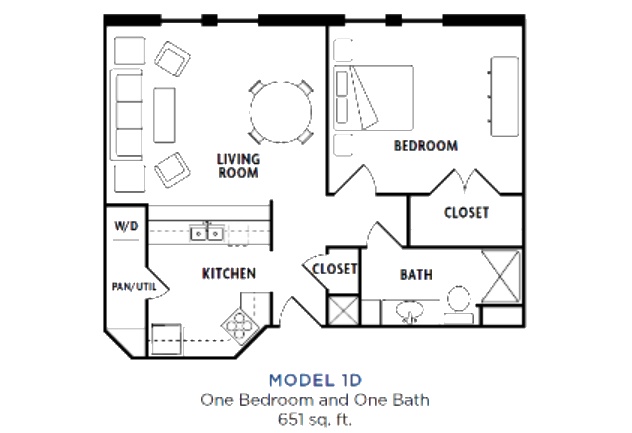 Floor plan: Model 1D