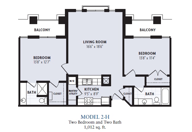 Floor plan: Model 2-H