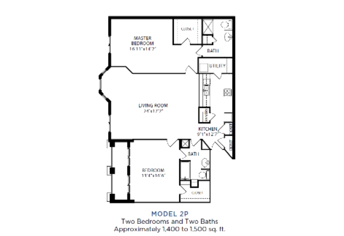 Floor plan: Model 2P