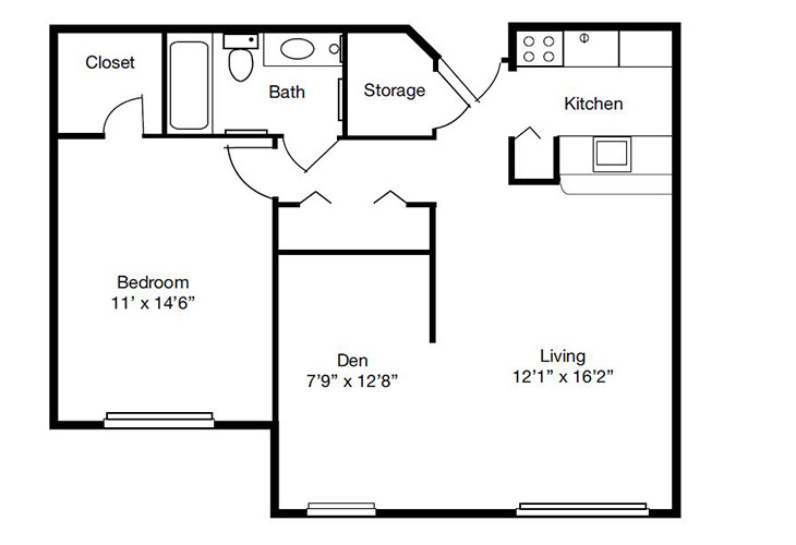 Floor plan: Model E