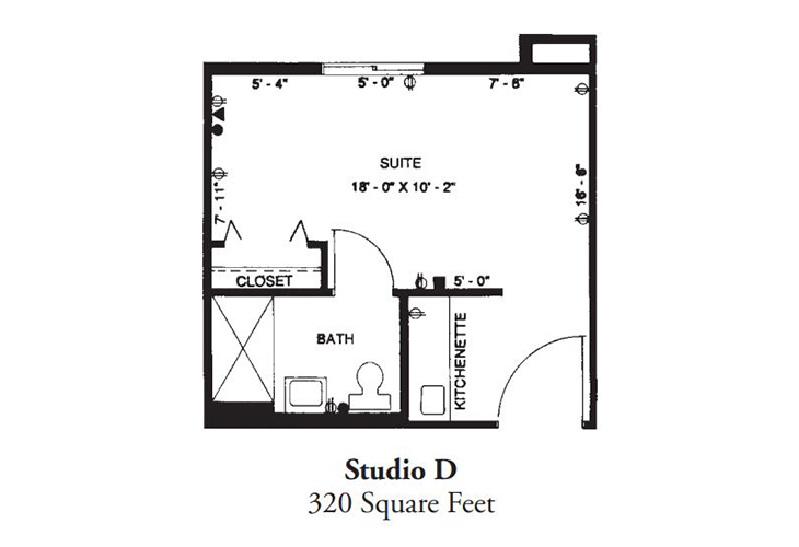 Floor plan: Studio D