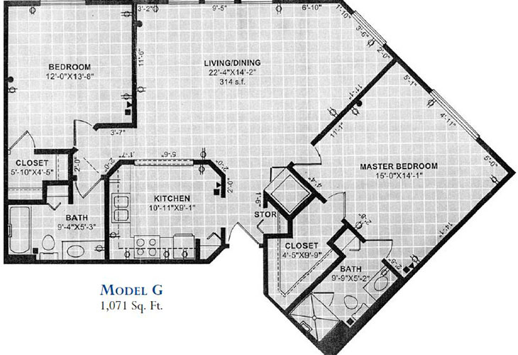 Floor plan: Model G