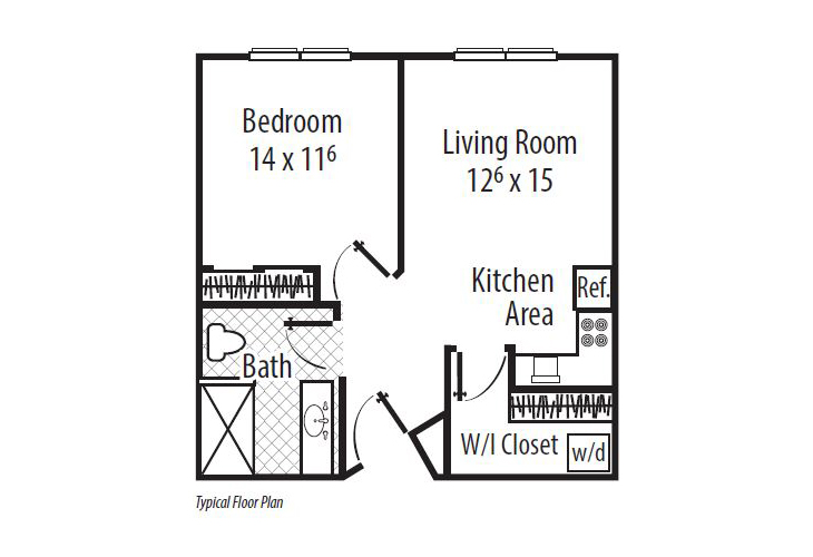 Floor plan: The Terrace - One Bedroom
