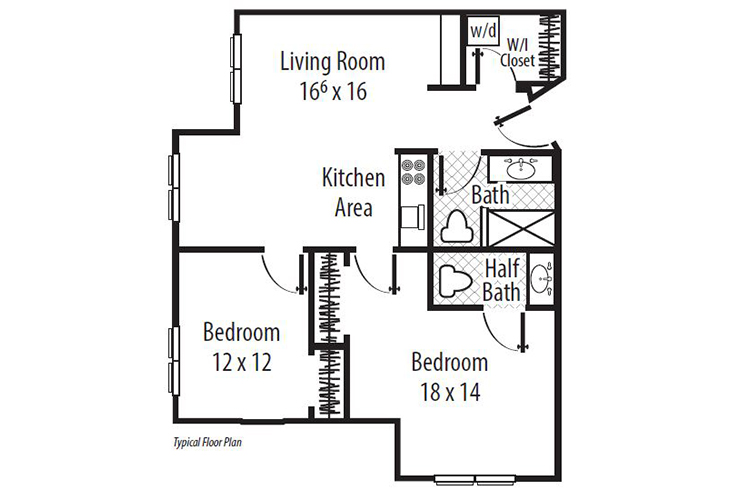 Floor plan: The Terrace - Two Bedroom