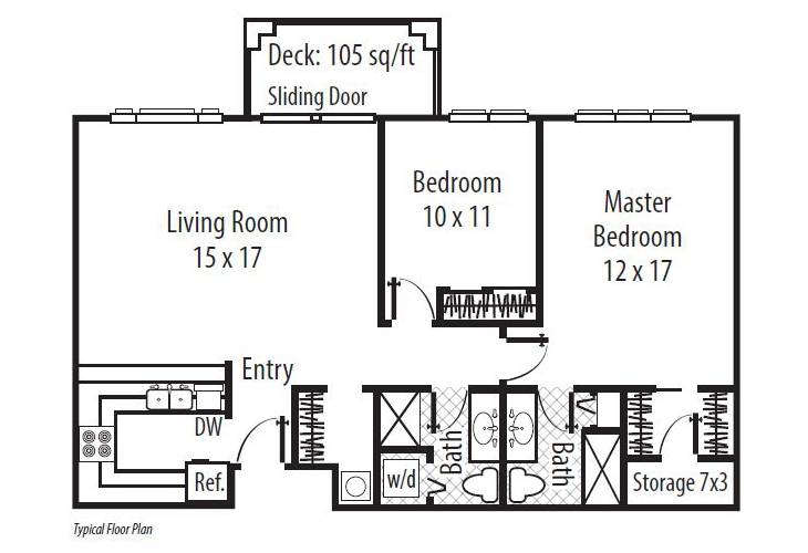 Floor plan: The Towers - Two Bedroom
