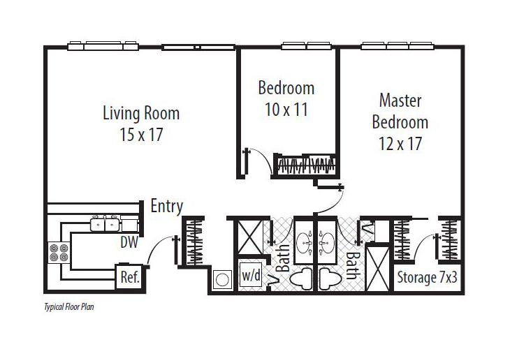 Floor plan: The Towers - Two Bedroom (1)