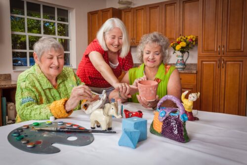 residents painting