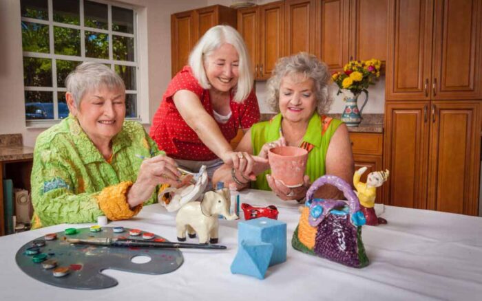 residents painting