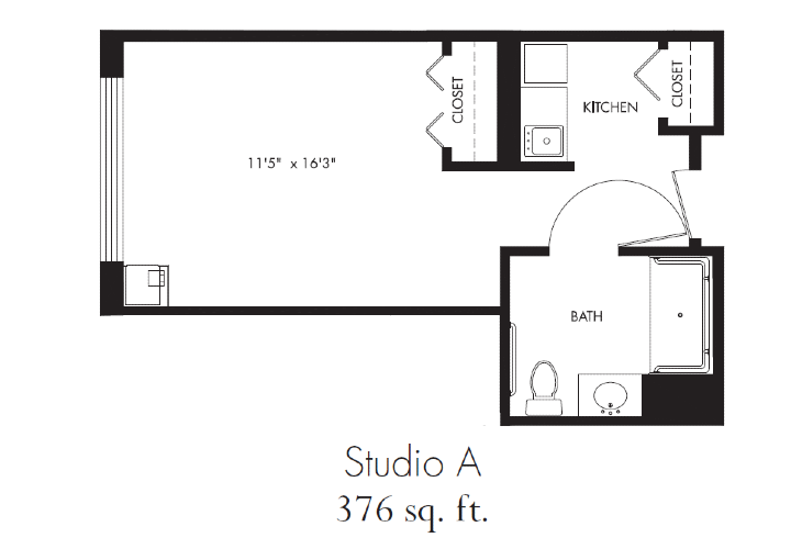 Floor plan: Studio A