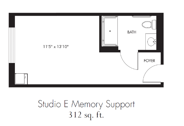 Floor plan: Studio E