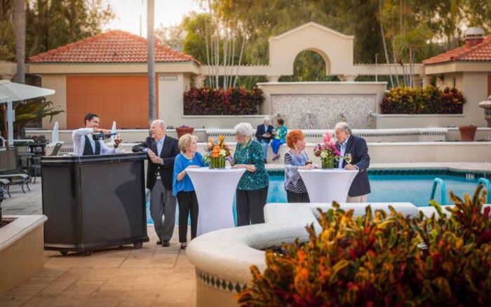 residents at happy hour