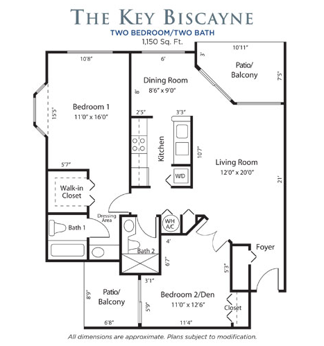 Floor plan: The Key Biscayne
