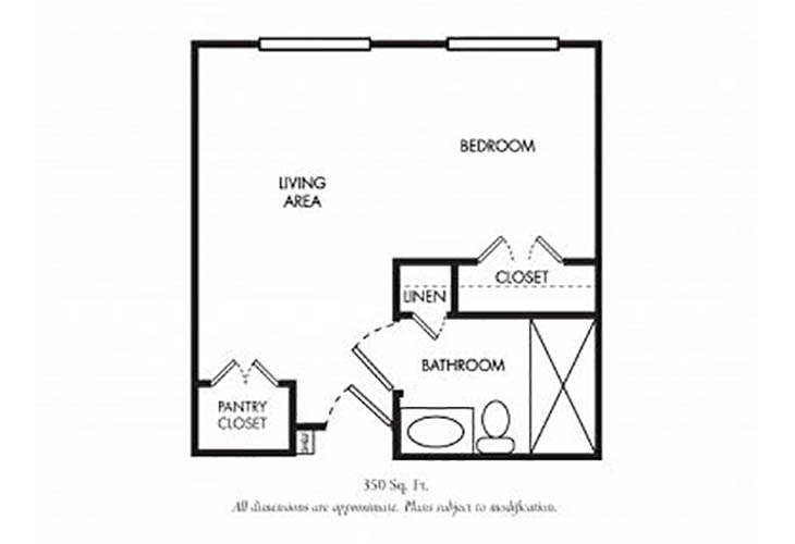 Floor plan: Nottingham - One Bedroom
