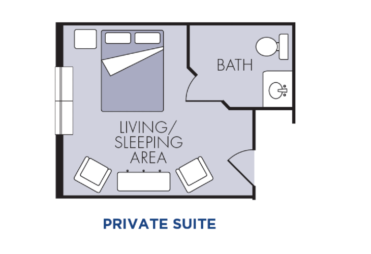 Floor plan: Private Suite