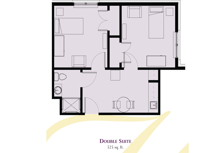Floor plan: Private Double Suite