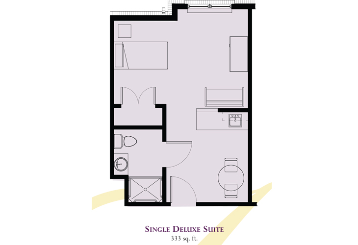 Floor plan: Private Deluxe Suite