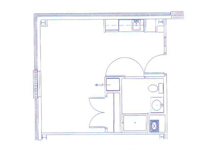 Floor plan: Small Studio