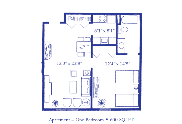 Floor plan: One Bedroom - Apartment