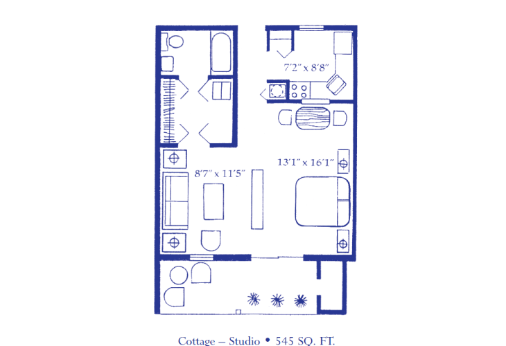 Floor plan: Studio - Cottage