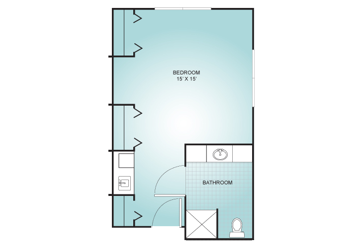 Floor plan: Deluxe Private Suite