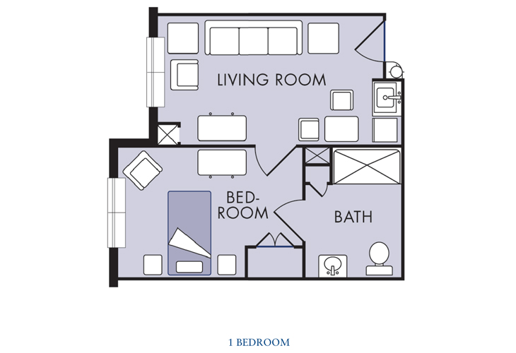 Floor plan: One Bedroom