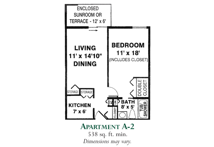 Floor plan: Apartment A-2