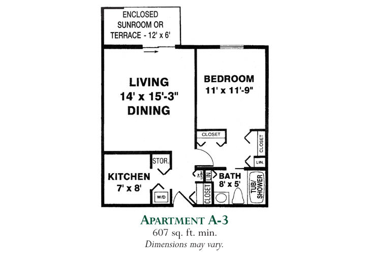Floor plan: Apartment A-3