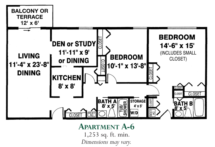 Floor plan: Apartment A-6
