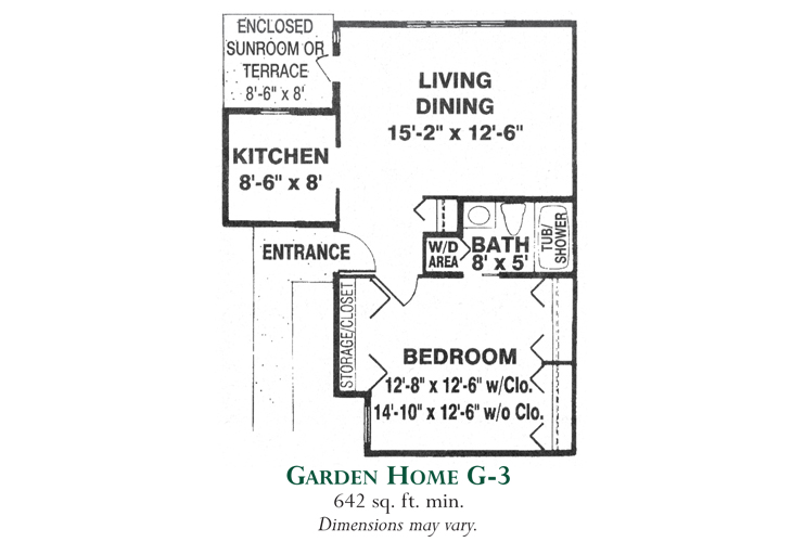 Floor plan: Garden Home G-3