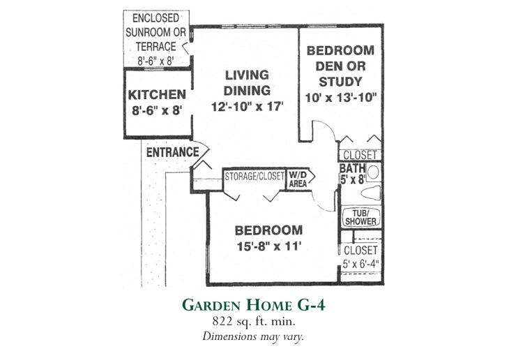 Floor plan: Garden Home G-4
