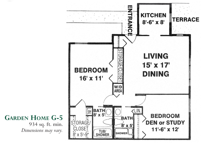 Floor plan: Garden Home G-5