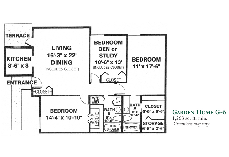 Floor plan: Garden Home G-6
