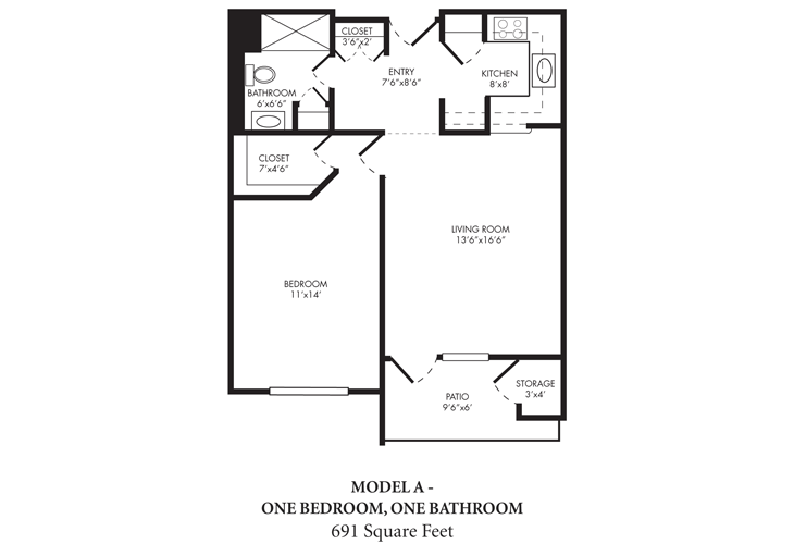 Floor plan: Model A1