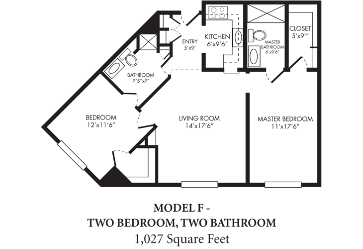 Floor plan: Model F