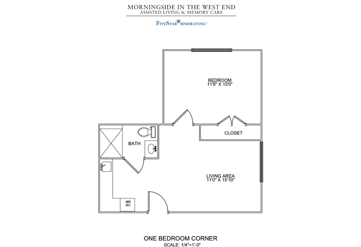 Floor plan: One Bedroom - B