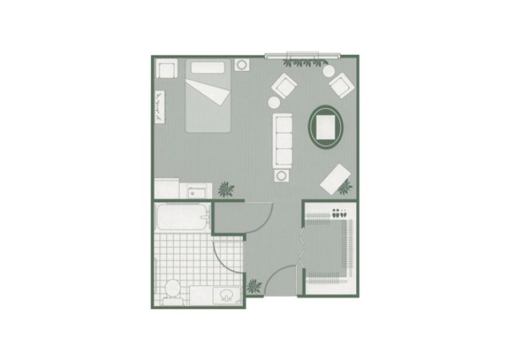 Floor plan: Deluxe Studio